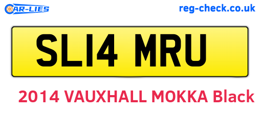 SL14MRU are the vehicle registration plates.