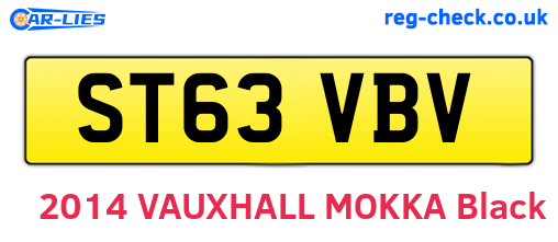 ST63VBV are the vehicle registration plates.