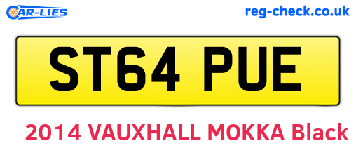 ST64PUE are the vehicle registration plates.