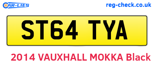 ST64TYA are the vehicle registration plates.