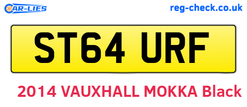 ST64URF are the vehicle registration plates.