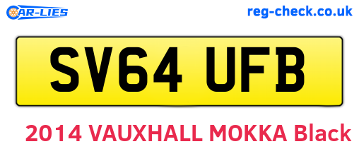 SV64UFB are the vehicle registration plates.
