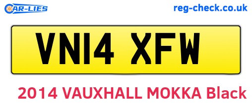 VN14XFW are the vehicle registration plates.