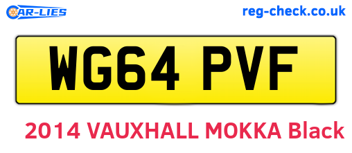 WG64PVF are the vehicle registration plates.