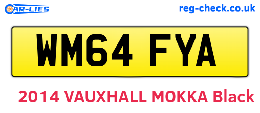 WM64FYA are the vehicle registration plates.