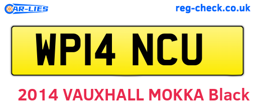 WP14NCU are the vehicle registration plates.