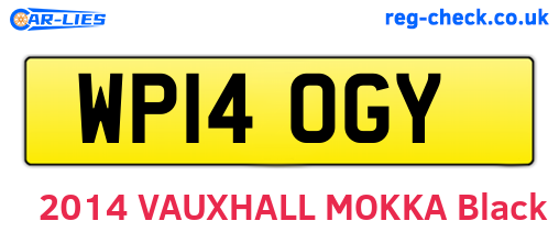 WP14OGY are the vehicle registration plates.