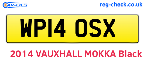 WP14OSX are the vehicle registration plates.