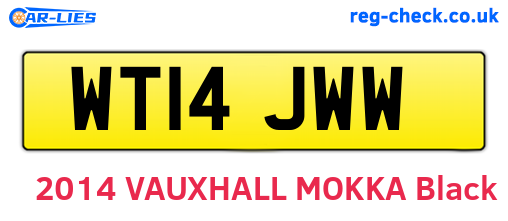 WT14JWW are the vehicle registration plates.