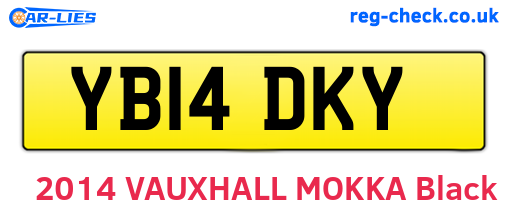 YB14DKY are the vehicle registration plates.