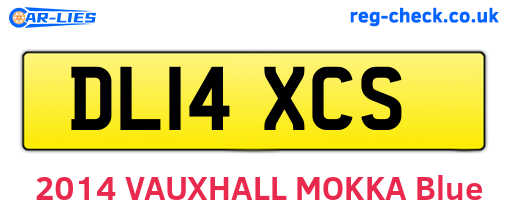 DL14XCS are the vehicle registration plates.