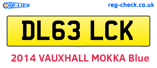 DL63LCK are the vehicle registration plates.