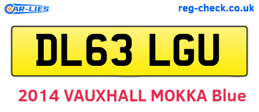 DL63LGU are the vehicle registration plates.