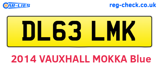 DL63LMK are the vehicle registration plates.