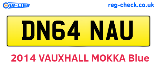 DN64NAU are the vehicle registration plates.