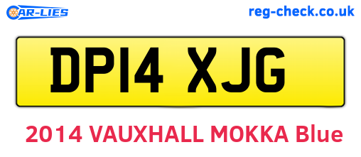 DP14XJG are the vehicle registration plates.