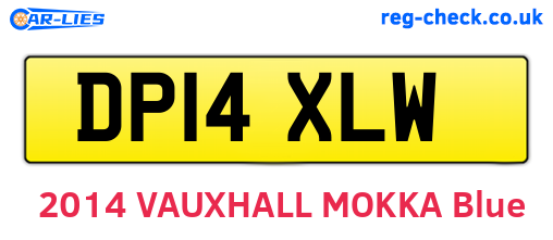 DP14XLW are the vehicle registration plates.