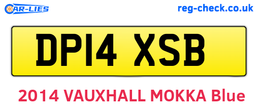 DP14XSB are the vehicle registration plates.
