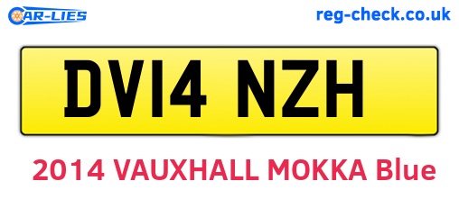 DV14NZH are the vehicle registration plates.