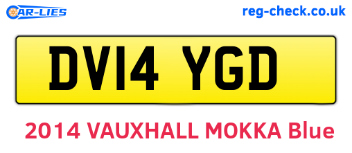 DV14YGD are the vehicle registration plates.