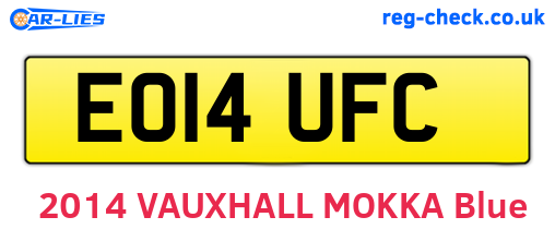 EO14UFC are the vehicle registration plates.