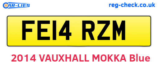 FE14RZM are the vehicle registration plates.