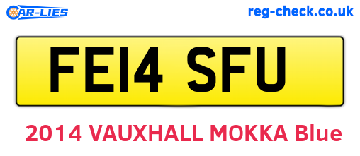 FE14SFU are the vehicle registration plates.