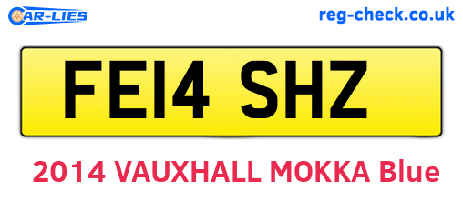 FE14SHZ are the vehicle registration plates.