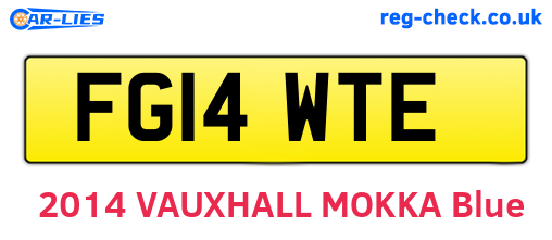 FG14WTE are the vehicle registration plates.