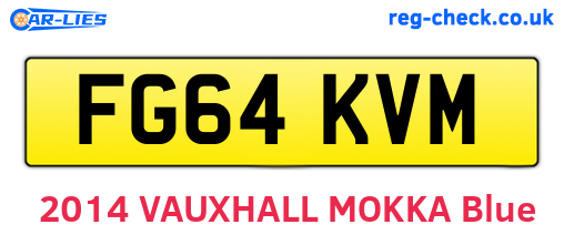 FG64KVM are the vehicle registration plates.