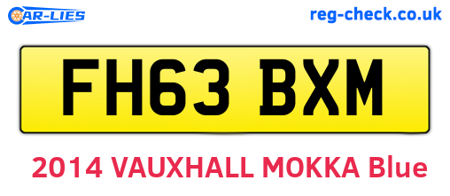 FH63BXM are the vehicle registration plates.