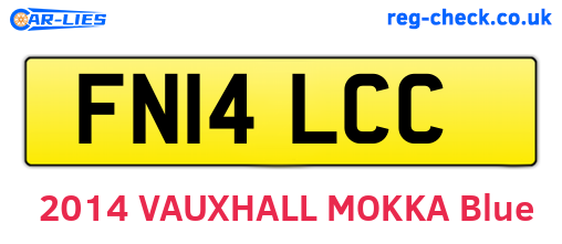 FN14LCC are the vehicle registration plates.