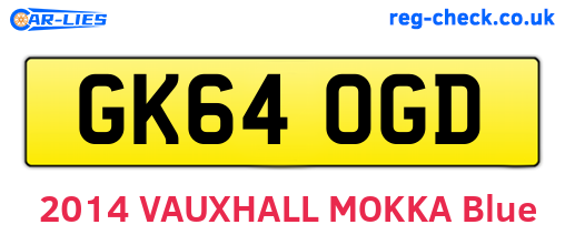 GK64OGD are the vehicle registration plates.