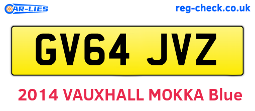 GV64JVZ are the vehicle registration plates.