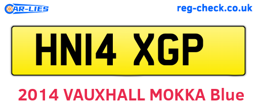 HN14XGP are the vehicle registration plates.
