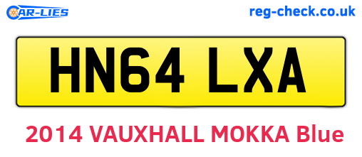HN64LXA are the vehicle registration plates.
