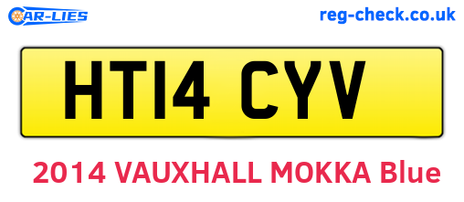 HT14CYV are the vehicle registration plates.