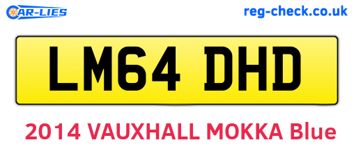 LM64DHD are the vehicle registration plates.