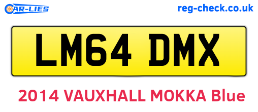 LM64DMX are the vehicle registration plates.