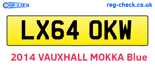 LX64OKW are the vehicle registration plates.