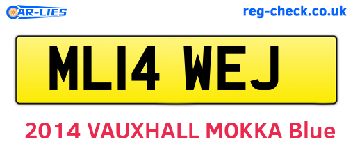 ML14WEJ are the vehicle registration plates.