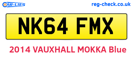 NK64FMX are the vehicle registration plates.