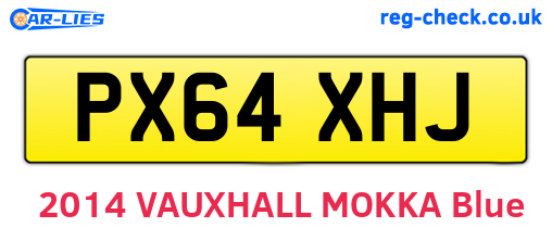 PX64XHJ are the vehicle registration plates.
