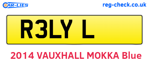 R3LYL are the vehicle registration plates.