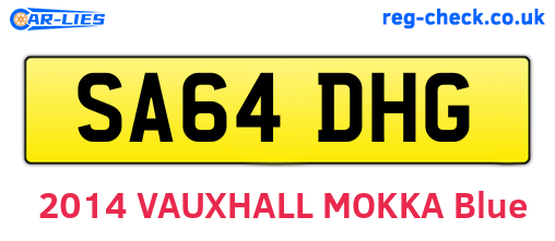SA64DHG are the vehicle registration plates.