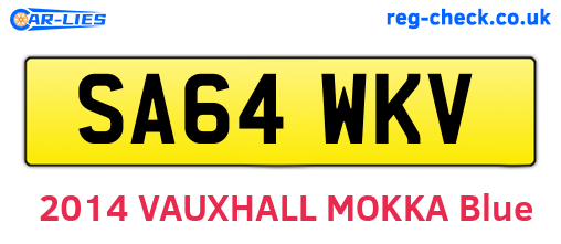 SA64WKV are the vehicle registration plates.