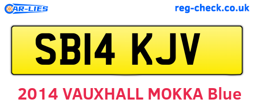 SB14KJV are the vehicle registration plates.
