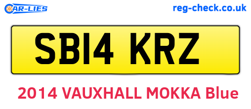 SB14KRZ are the vehicle registration plates.