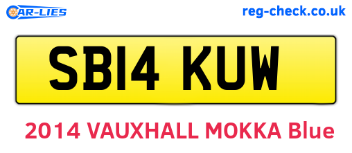 SB14KUW are the vehicle registration plates.