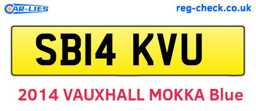 SB14KVU are the vehicle registration plates.